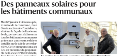 « Des panneaux solaires pour les bâtiments communaux »