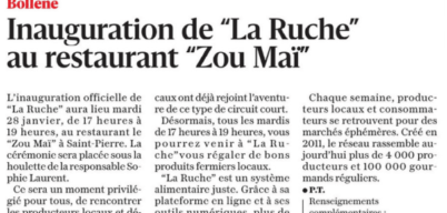 « Inauguration de « LaRuche » au restaurant Zou Maï »